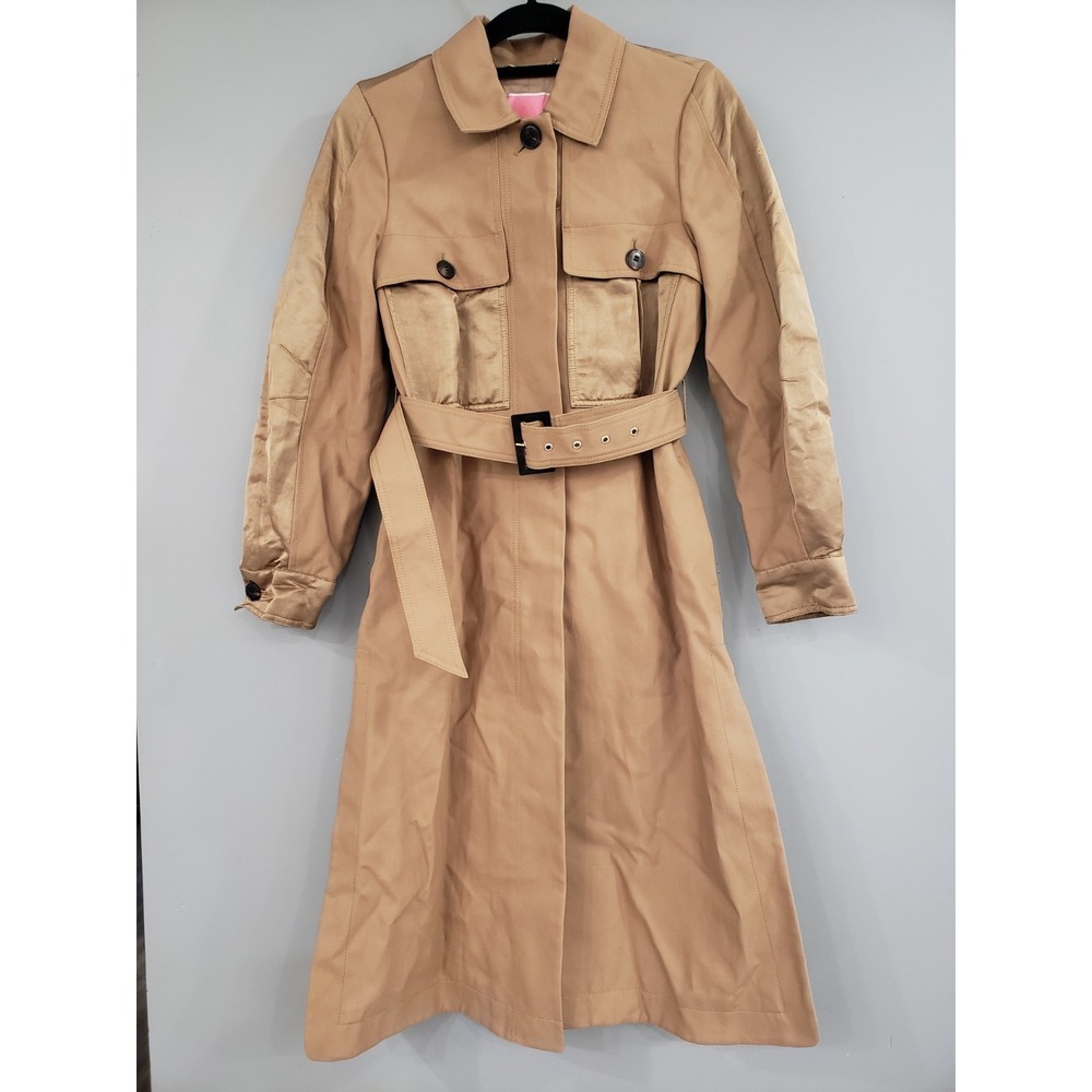 NEVER WORN! Size 2 - Kate‎ Spade New York Icon Trench Coat Camel Brown Tan Khaki - Picture 7 of 8